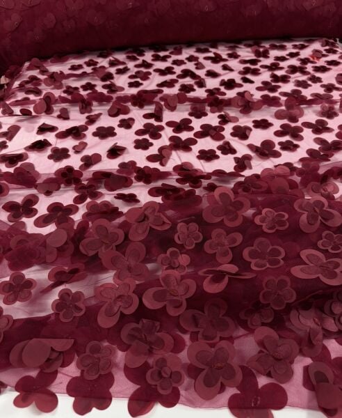 Bordo 3 Boyutlu Dantel
