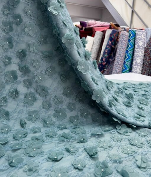 Petrol 3 Boyutlu Dantel