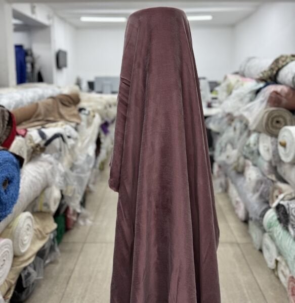 Düz Renk Gül İpek Kupra