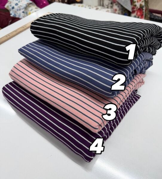 Çizgili Viskon Penye