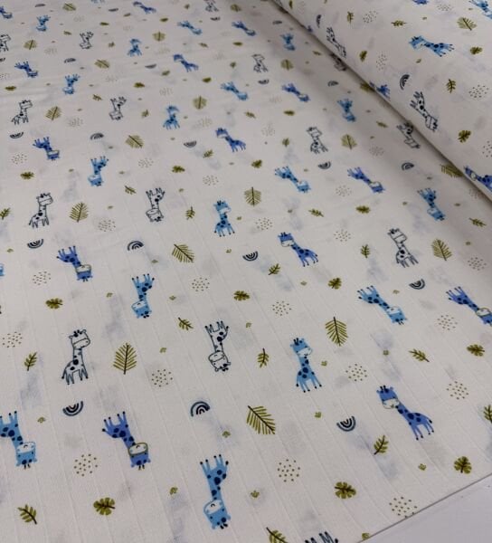 Mavi Zürafa Müslin